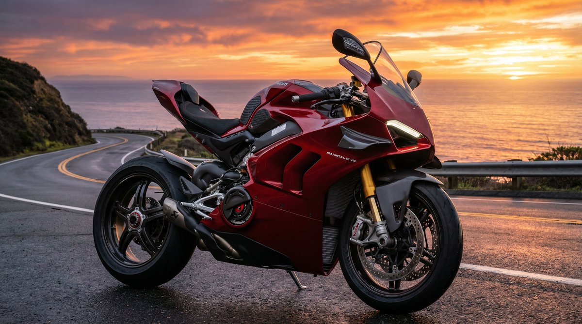 黑丝视频：杜卡迪V4摩托车